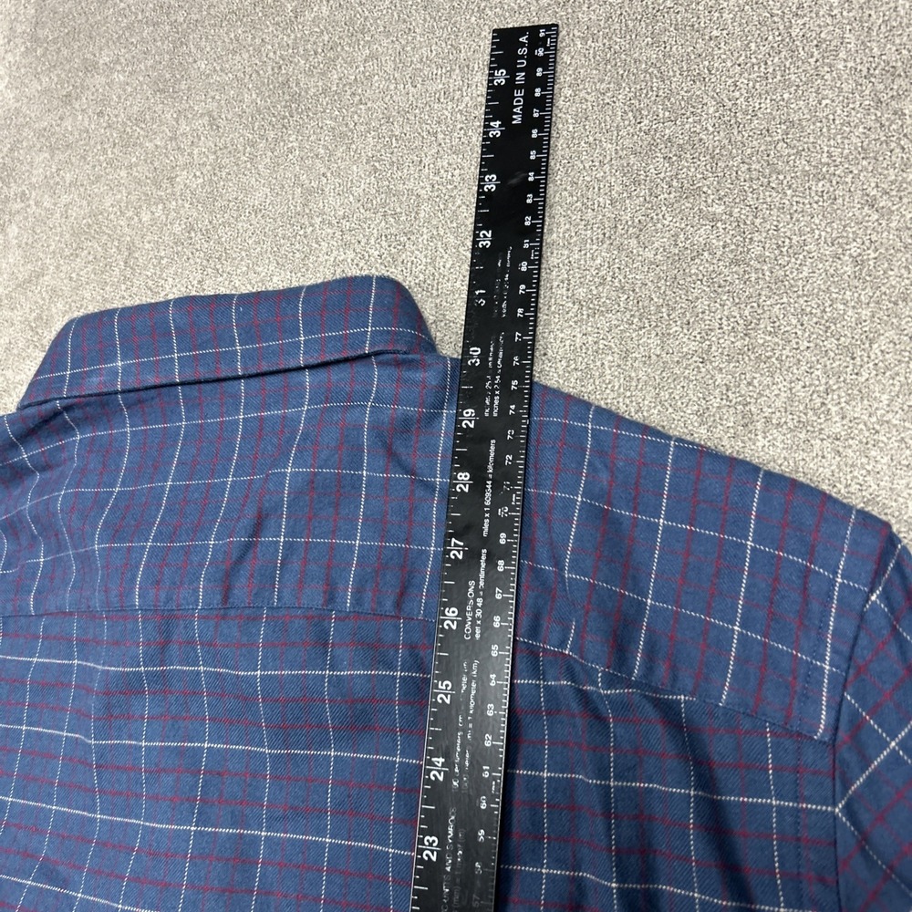 Untuckit Flannel Shirt Mens 2XL Blue Plaid Button Up Long Sleeve Casual Balar - Picture 7 of 9